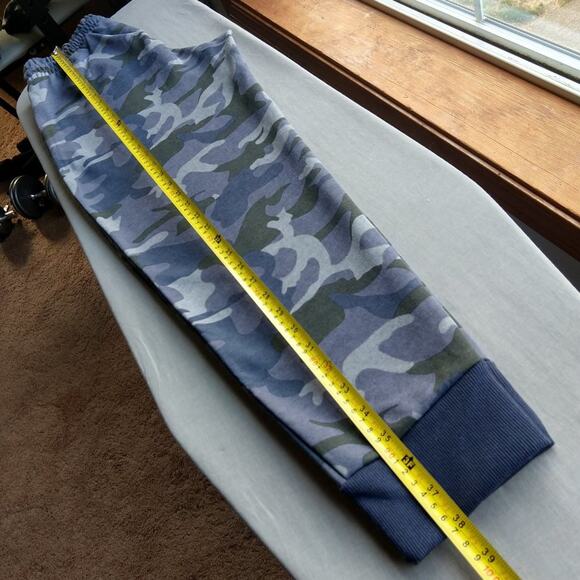 Medium Callie Lives Miz Survivor Navy Camo Warning Sweatpants pockets fleece - Picture 9 of 13